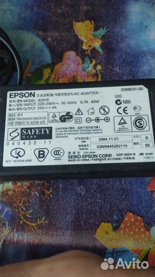Адаптер блок питания epson A291E 24V 1.4A Оригинал
