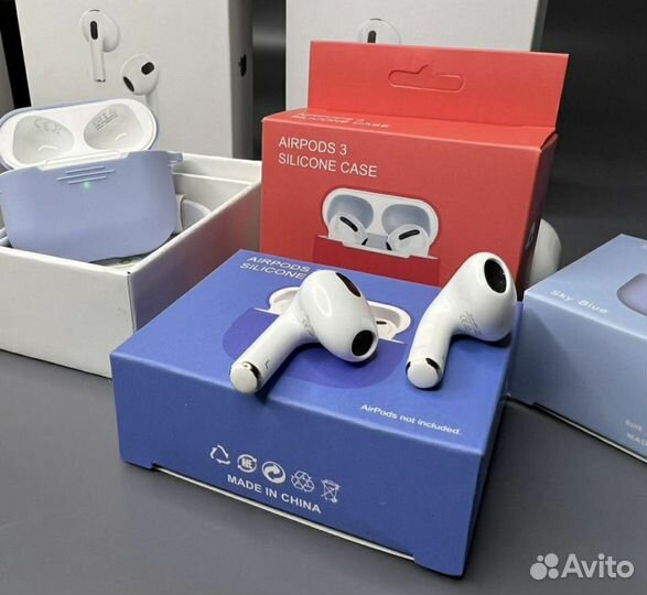 Наушники airpods 3 premium + чехол