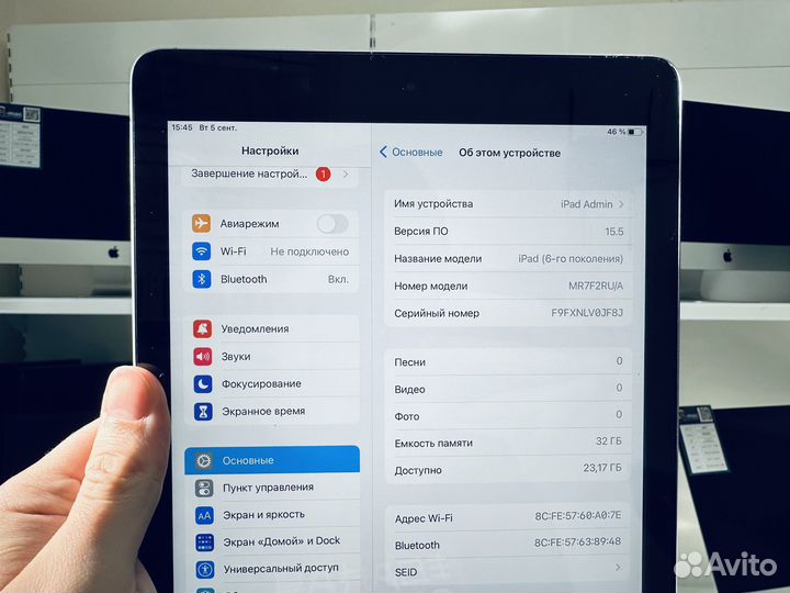 iPad 6 32 gb Wi-Fi only Space Gray (1405)