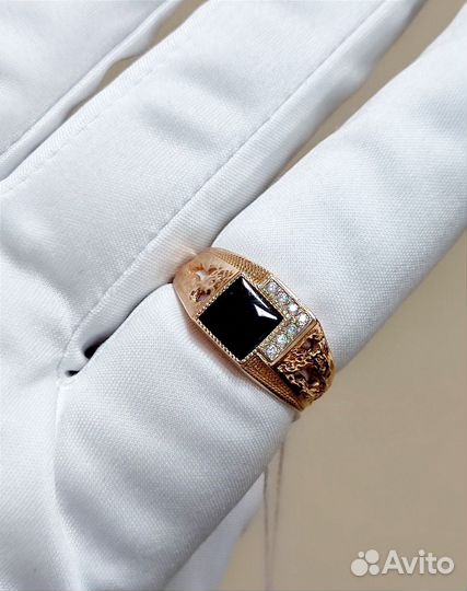 Мужская золотая печатка 20,5 размер