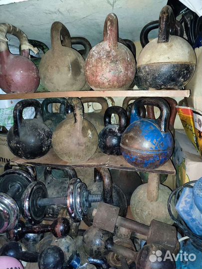 Продам разборную гирю СССР 16,24, 32,кв сборе комп