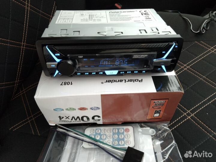 Магнитола новая съёмная панель блютуз usb sd aux