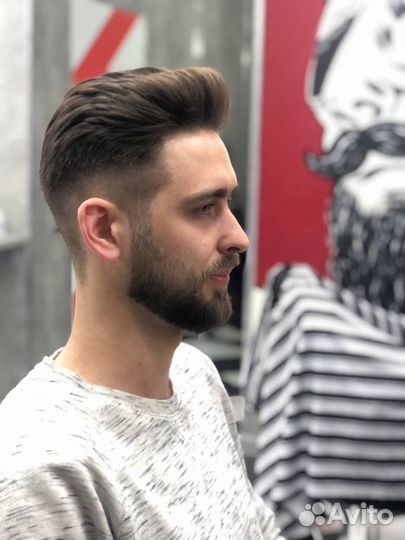 Барбершоп, услуги барбера, мужская стрижка, бритьё