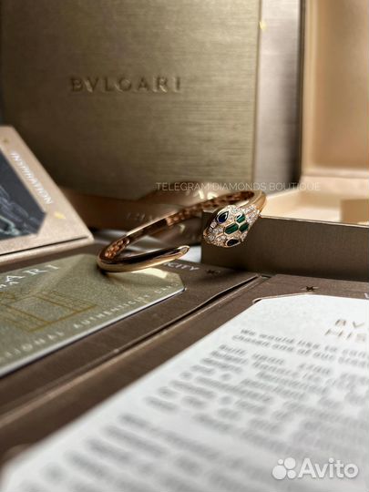 Браслет bvlgari serpenti розовое золото 750