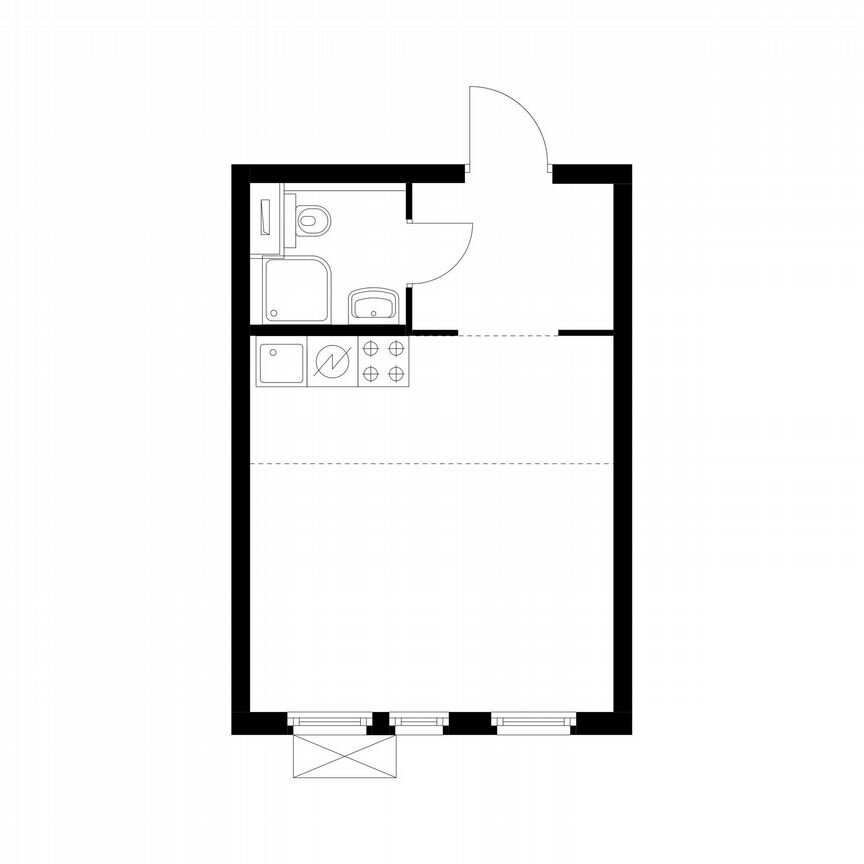 Квартира-студия, 25,5 м², 33/33 эт.