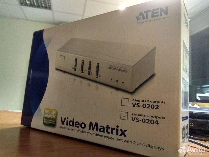 Видеокоммутатор aten Matrix VS0204 4-портовый