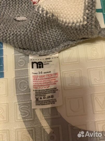 Шапка mothercare демисезонная вязаная 3-6м
