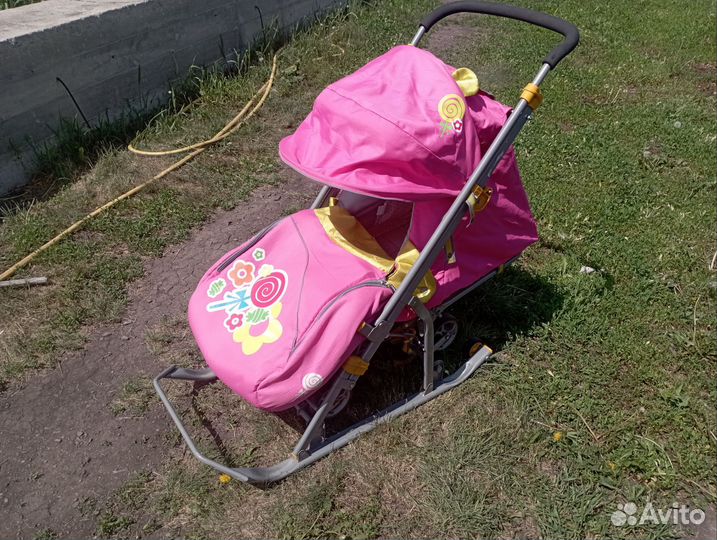Детские санки коляска ника