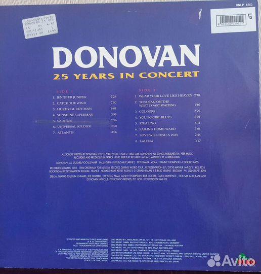 Donovan фирменный винил