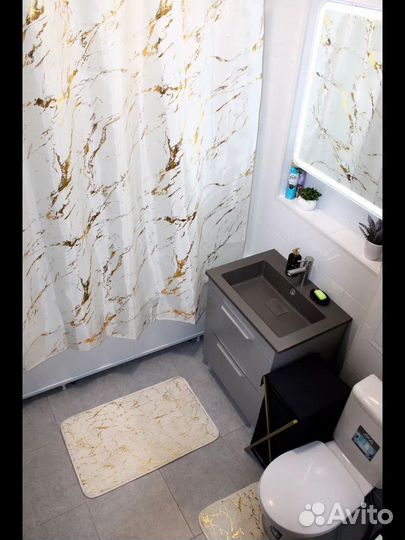 Набор ковриков и штор 3в1 (ванная и туалет)