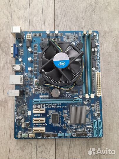 Материнская плата 1155 с Xeon(i5 2400) 8гб озу