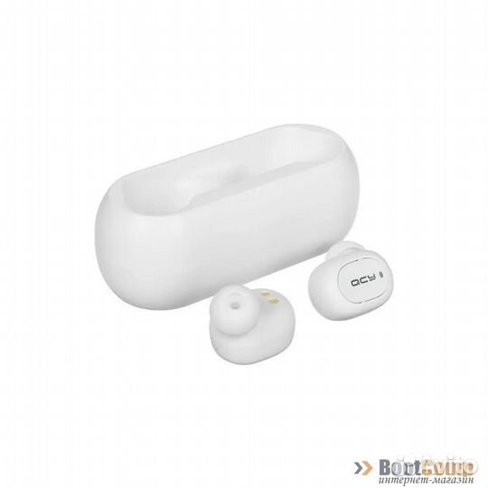 Беспроводные наушники с микрофоном QCY-T1C белый