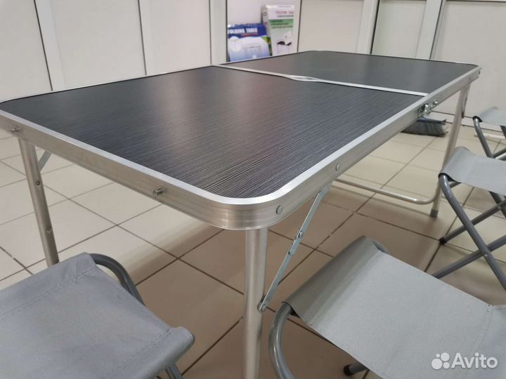 Стол складной туристический 120х60 и 4 стула