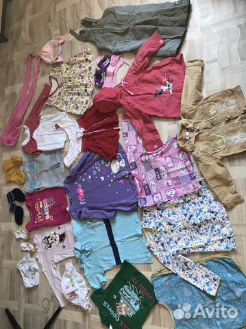 Большой пакет одежды для девочки 86-92