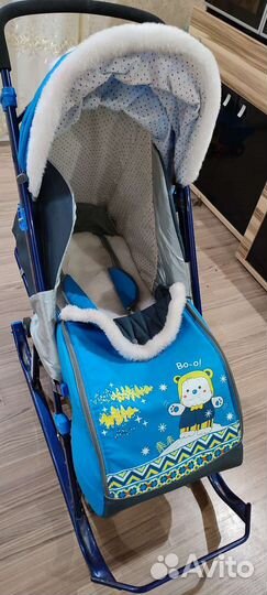 Детские санки коляска ника