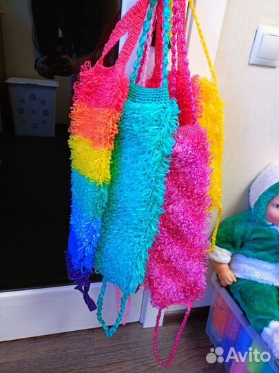 Мочалки ручной вязки