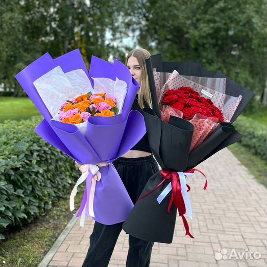 Вау-Букет Роз для Любимой. Свежие Цветы