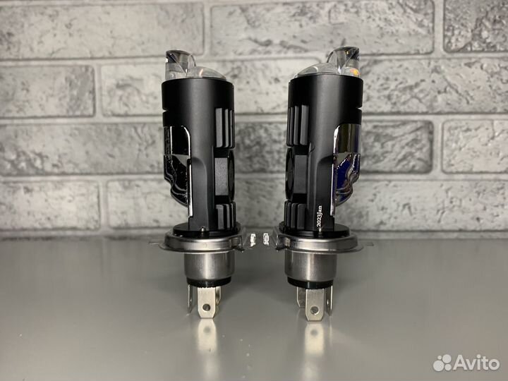 Светодиодные лампы с мини линзой H4