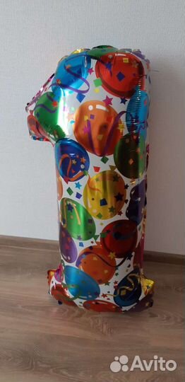 Шар цифра 1 и 2 на детский день рождения