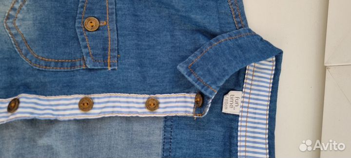Джинсовая рубашка для мальчика 110