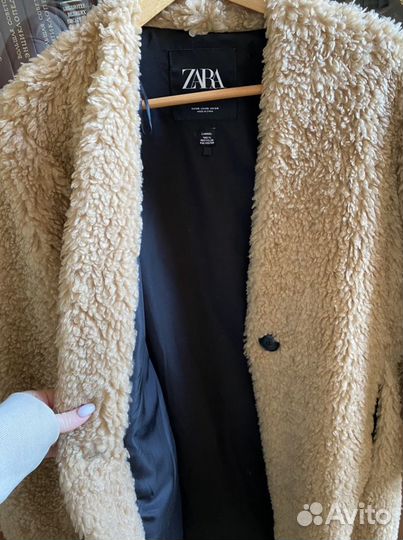 Шубка пальто в стиле тедди teddy Zara