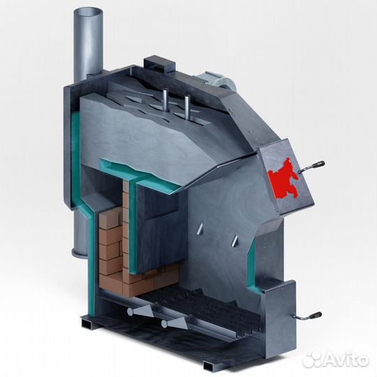 Котел на щепе и опилках 120 кВт