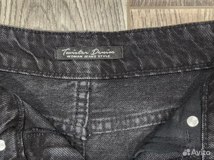 Джинсовая юбка длинная с разрезом 44 размер