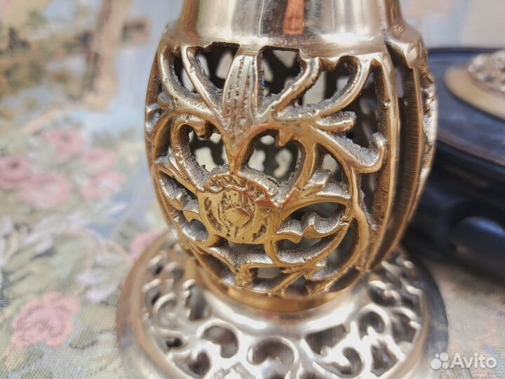 Подсвечники винтажные латунные, пара