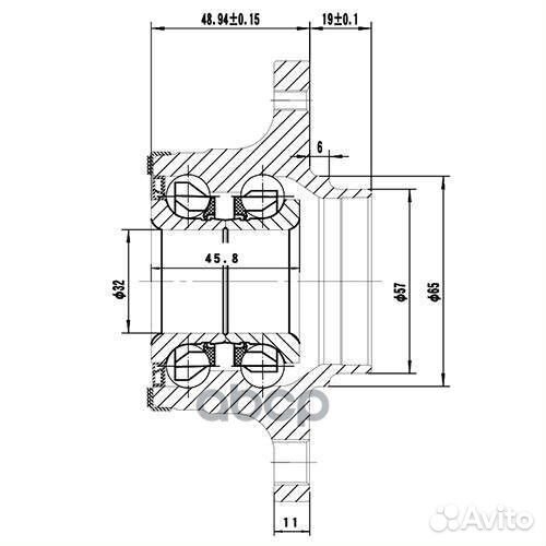 Ступица задняя зад лев Z89174R Zikmar