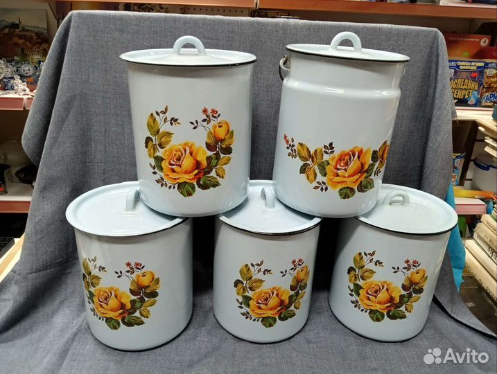 Бидон,емкость эмалированная СССР