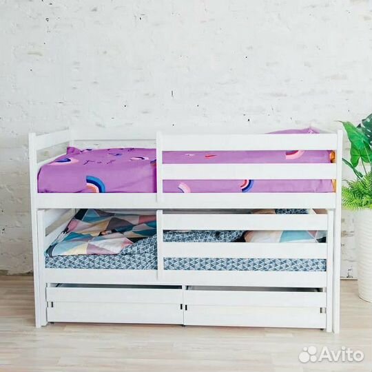 Кроватка матрешка эко с доп. местом детская из нат