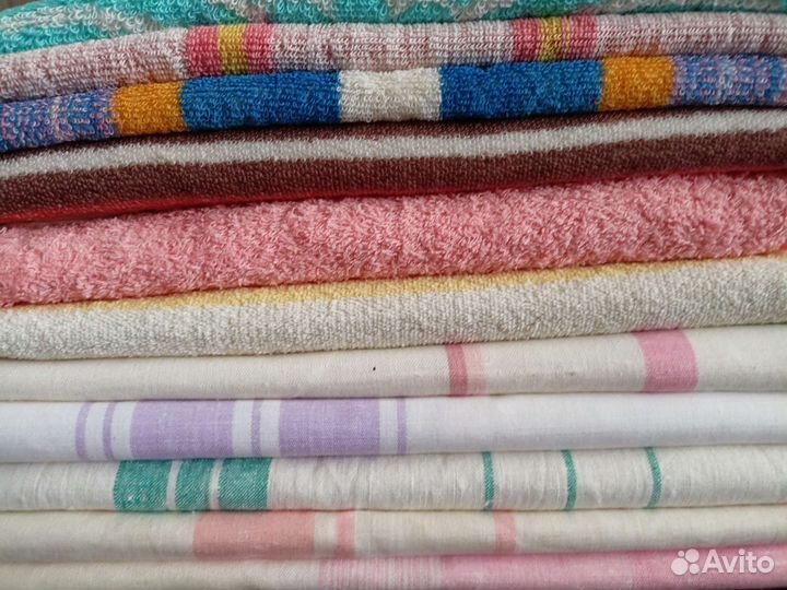 Простыни льняные и махровые полотенца СССР