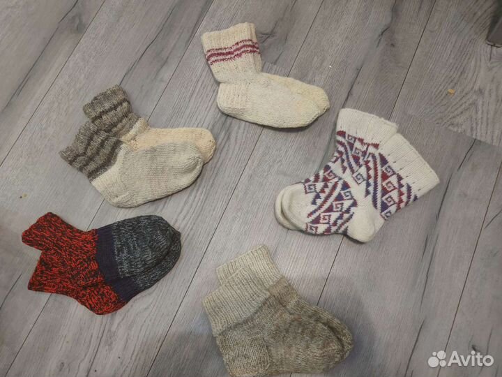 Носки вязанные шерстяные детские