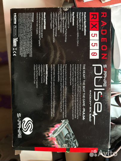 Видеокарта Sapphire pulse radeon RX 550 4GB gddr5