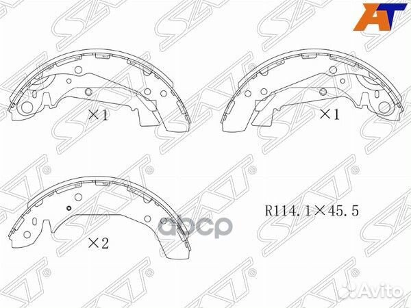 Колодки тормозные зад барабан hyundai sonata(Та