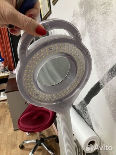 Лампа лупа напольная