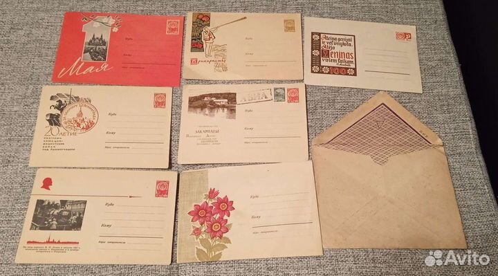 Конверты, открытка почтовая карточка СССР 1960