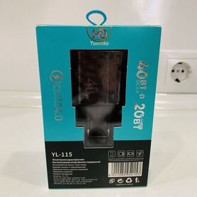 Блок питания 40w type-c + usb-a