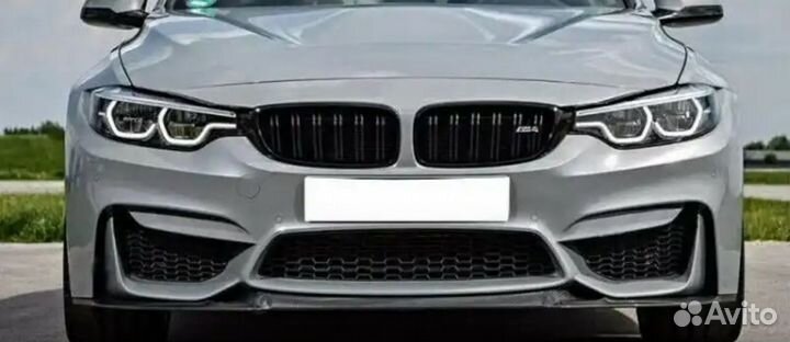 Сплиттер переднего бампера CS стиль карбон BMW M4