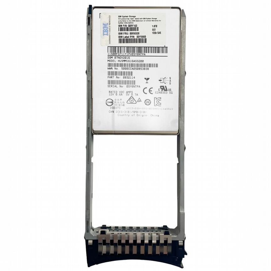 [00RX930] Жесткий Диск Ibm 1,6tb Sas 2,5" Ssd 00rx930