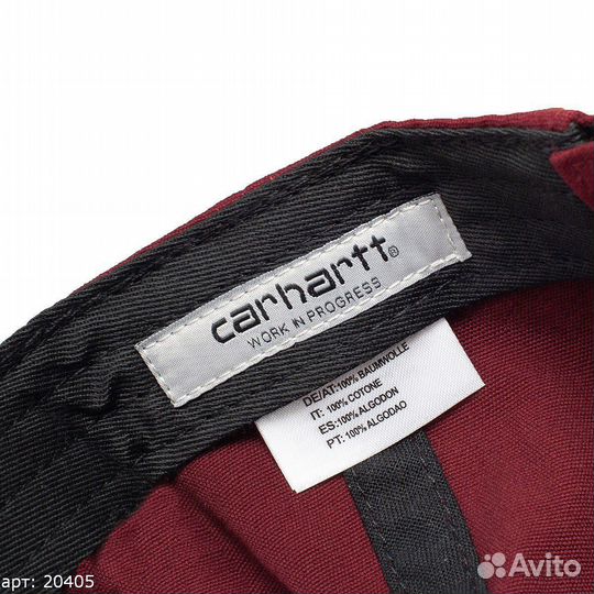 Кепка carhartt бордовая