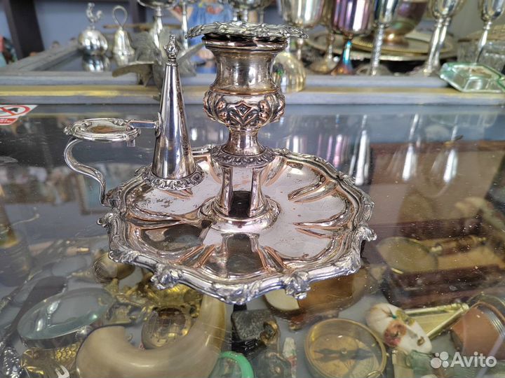 Ночник дворецкого подсвечник переносной Медь Сереб