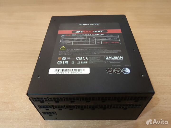 Блок питания Zalman 1000W ZM1000-EBT