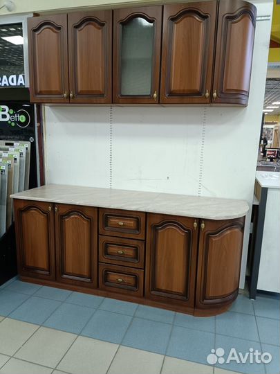 Кухня мдф Орех пекан 57 модульная 1,96 м