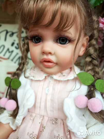 Кукла реборн силикон-виниловая 55 см 3D кожа
