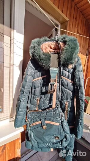 Пуховик женский длинный 42-44