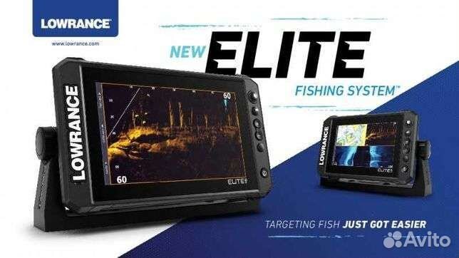 Эхолот lowrance elite 9 fs с датчиком 3в1