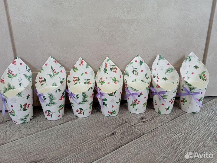 Стаканы для букетов новогодняя тематика