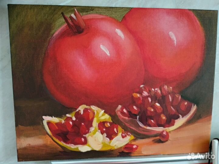 Картина масло гранаты
