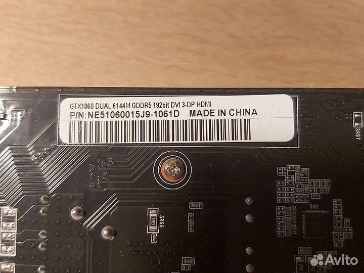 Видеокарта gtx 1060 6gb palit